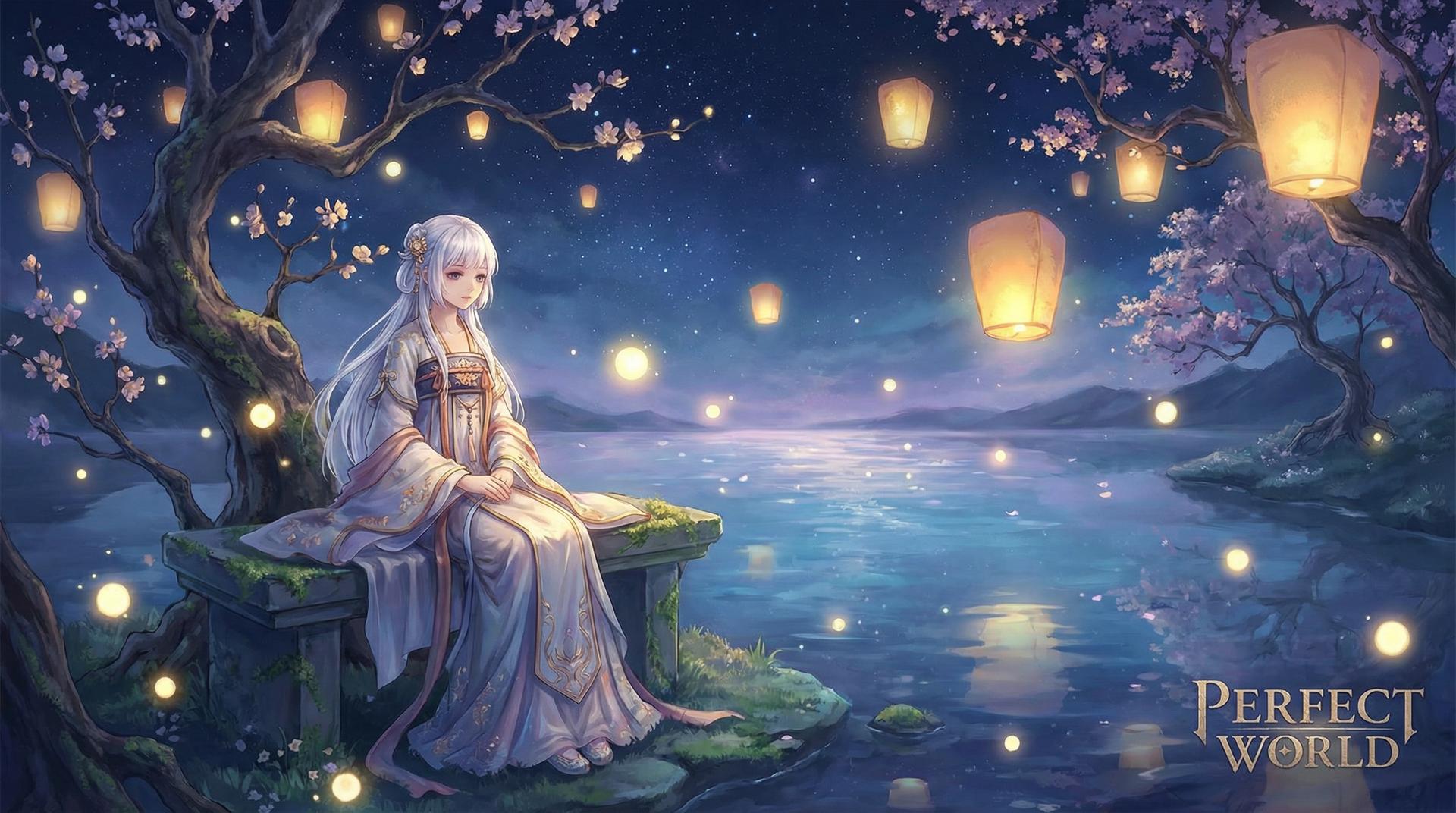 网红星河湖畔唯美视频